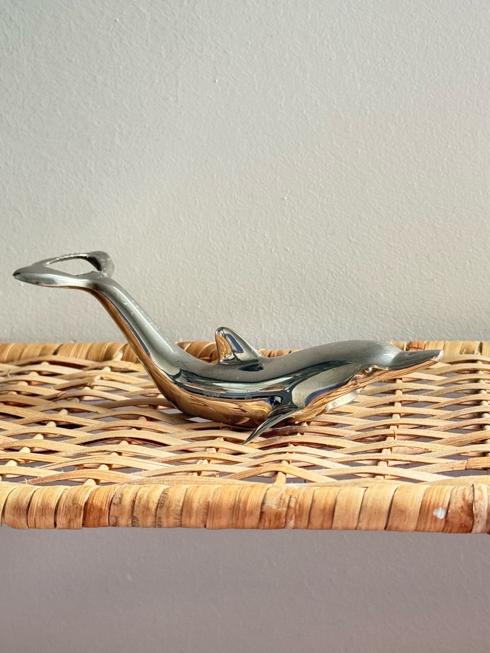 Vintage silver plated Dolphin bottle opener